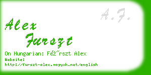 alex furszt business card